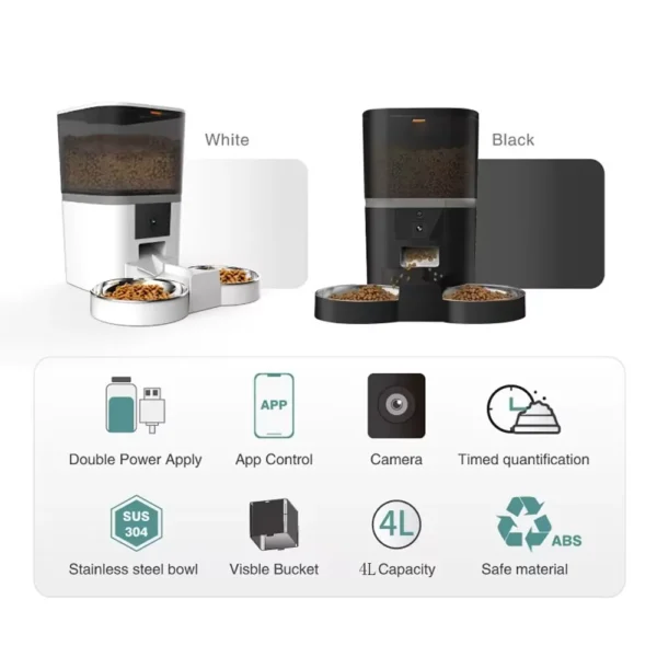 PawCam FeedSmart: Alimentador Automático de 4L com Câmera HD - Image 3
