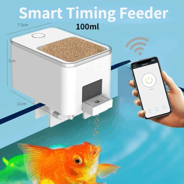 Alimentador Automático de Aquário para Peixes  - Automatic Aquarium Fish Tank Feeder Timing/Wifi Wireless - Image 7