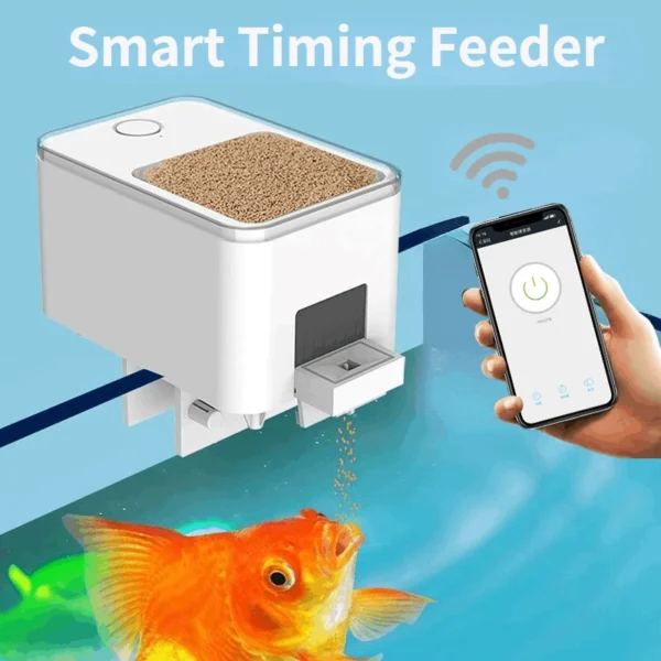 Alimentador Automático de Aquário para Peixes  - Automatic Aquarium Fish Tank Feeder Timing/Wifi Wireless