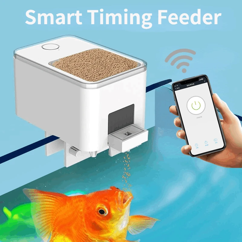 Alimentador Automático de Aquário para Peixes  – Automatic Aquarium Fish Tank Feeder Timing/Wifi Wireless