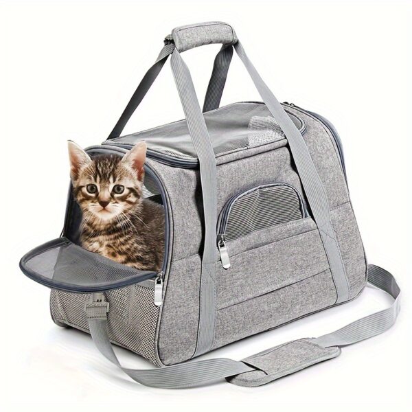 Mochila com fecho de correr para gatos e cães - Malha respirável, grande capacidade - Image 6