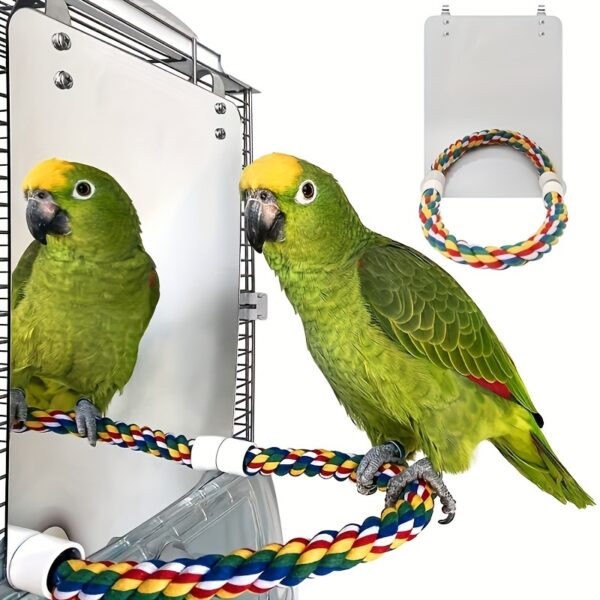 Brinquedo de Espelho para Passaros - 1pc Bird Mirror Bird Toys - Image 2