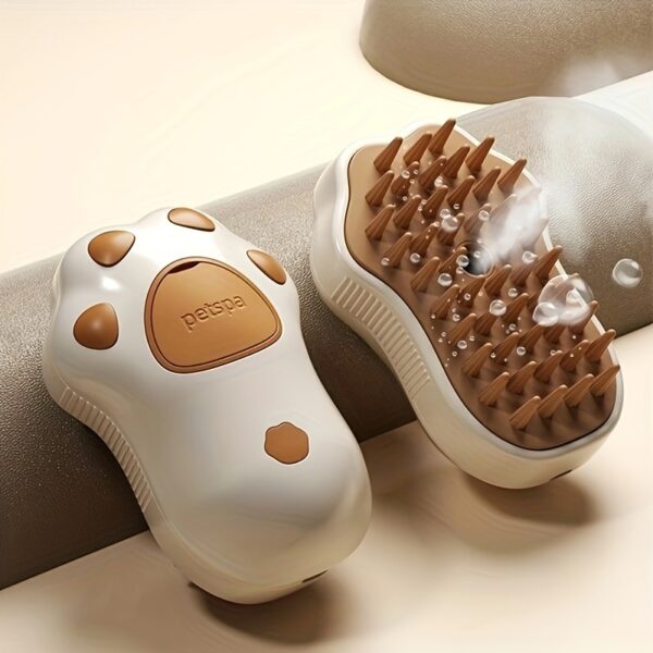 Escova de Silicone - Steam Cat Brush, 3-in-1 Electric Pet Grooming Tool - Image 4