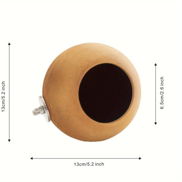 Ninho em forma de Coco para Passaros - 1pc Coconut Shape Bird Nest, Birdhouse For Parrots Small Animals Hamsters For Large Bird Cages - Image 2