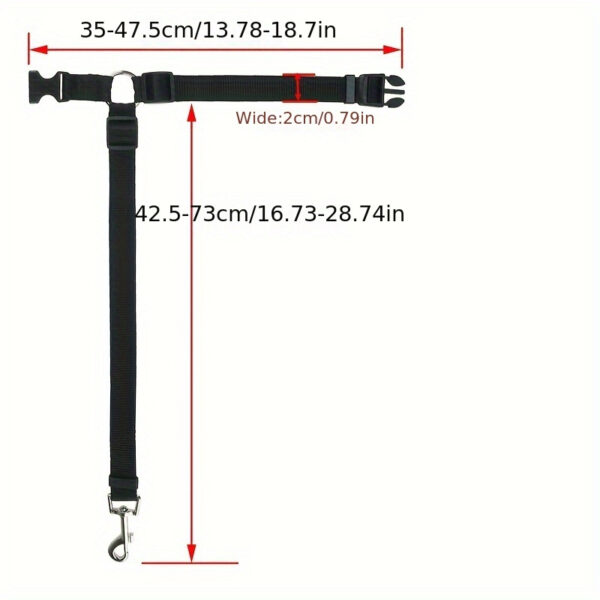 Trela para Pets para carro, trela para cinto de segurança do carro, corda de segurança ajustável para cães - Image 2