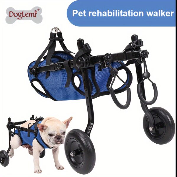 Cadeira de Rodas para Pequenos Pets - Small Pet Wheelchair For Back Legs, Dog Rehabilitation Walking Auxiliary Cart - Image 2
