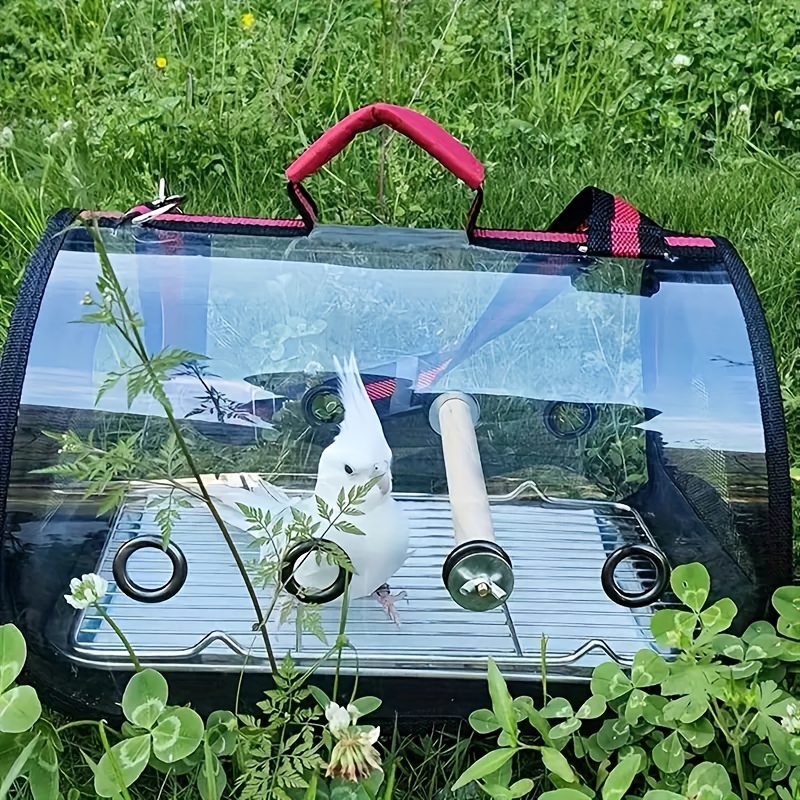 Transportador de Passaros – 1pc Lightweight Bird Carrier, Transparent Parrot Travel Bag