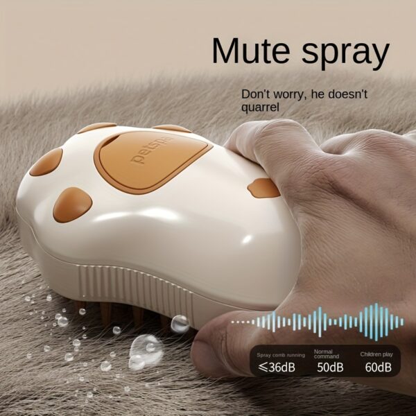 Escova de Silicone - Steam Cat Brush, 3-in-1 Electric Pet Grooming Tool - Image 5