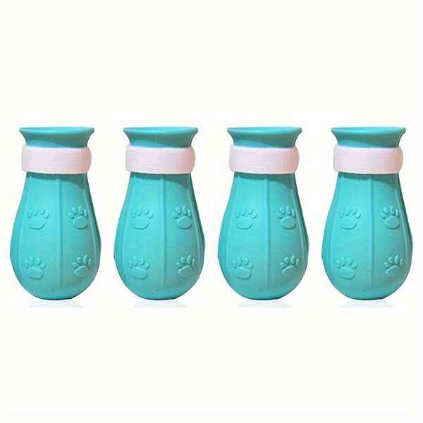 Proteção para Pés - 4-Piece Silicone Cat Paw Protectors - Anti-Scratch, Non-Electric, Ideal For Bathing - Image 3