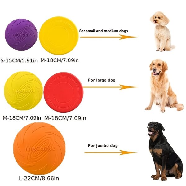 Disco de Silicone - Brinquedo, Durable Silicone Flying Disc Toy For Interactive Dog Training - Image 4