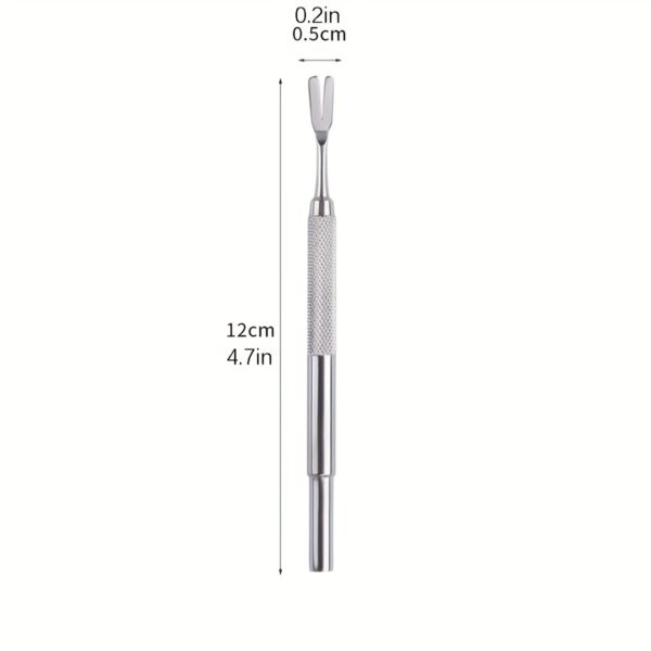 Ferramenta de Remoção Carrapatos Pulgas Carraças - 1Pc Pet Tick Clip Mites Remove Fork Stainless Steel Removing Flea - Image 2