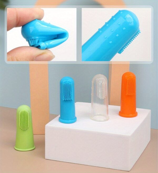 Kit de Limpeza Oral para Pets - Pet Oral Cleaning Set Dog Finger Cover Toothbrush Cat Toothbrush Toothpaste - Image 16