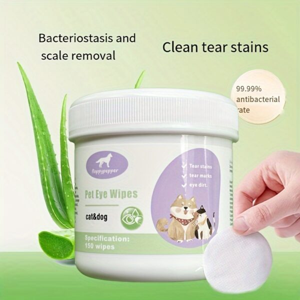 Lenços de Limpeza para Olhos - 150pcs Pet Eye Cleaning Wipes, Gentle Tear Stain Remover Wipes For Dogs And Cats