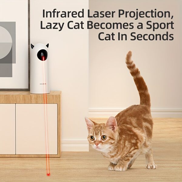 Brinquedo Laser para Pets - Automatic Laser Light Cat/Dog Toy Interactive Smart Pet Cat - Image 4