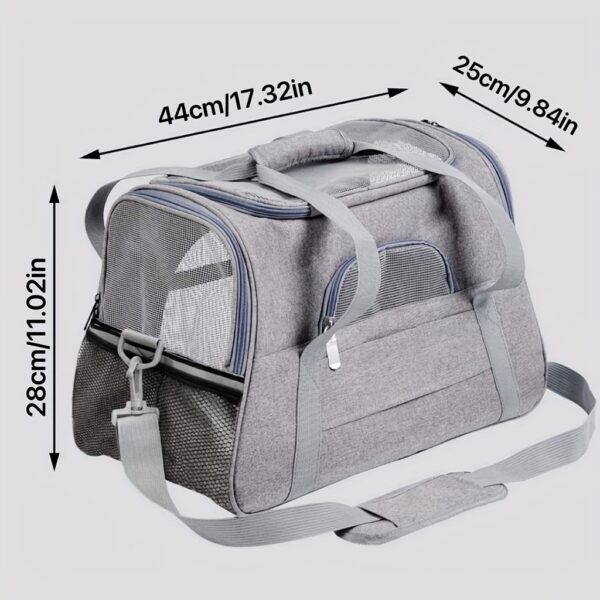 Mochila com fecho de correr para gatos e cães - Malha respirável, grande capacidade - Image 2