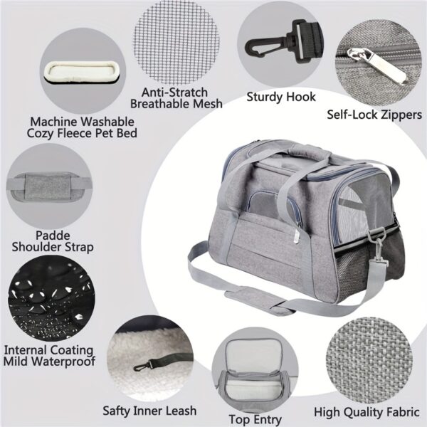 Bolsa de Transporte - portátil aconchegante prático animais de estimação pets tapete almofadado pelucia caes  gatos pequenos - Image 6