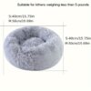 Cama de Plush Lavavel - 1pc Plush Pet Kennel Removable Washable Soft Cat Nest Winter Warm Round Cat Bed Pet Supplies - Image 2