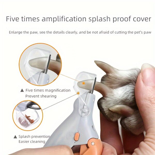 Cortador de Unhas - Pet Nail Clipper With LED Light, Dog And Cat Nail Scissor With Stainless Steel Non-slip Silicone Handle - Image 8