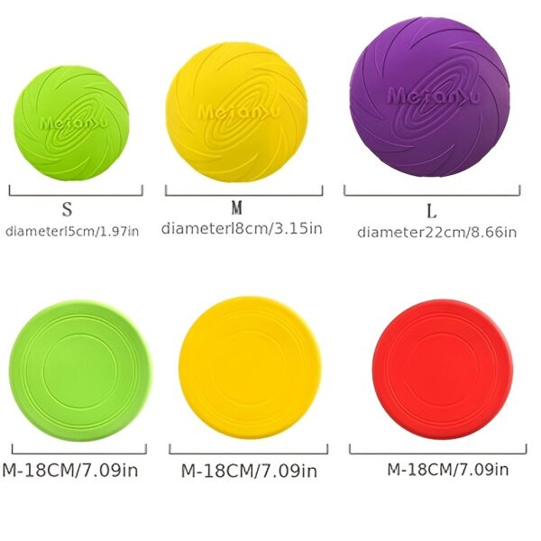 Disco de Silicone - Brinquedo, Durable Silicone Flying Disc Toy For Interactive Dog Training - Image 2