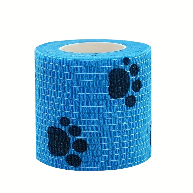 Ligaduras Elásticas Respiráveis – 1Roll Paw Print Pet Bandage Self-adhesive Breathable Elastic Bandages Protection Dog Cat