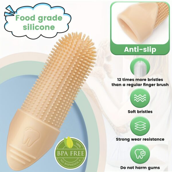 Escova de Dentes 360 graus para Pets - Dog and Cat Toothbrush, 360 Degree Cleaning Finger Toothbrush, Dental Care - Image 6