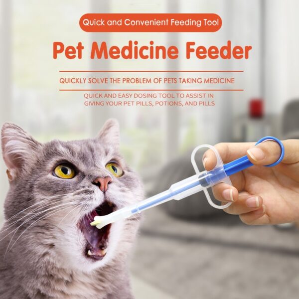 Seringa de Alimentação e Medicamentos - 1pc Random Color Pet Medicine Feeder, Pet Tablet Syringe Feeder - Image 6