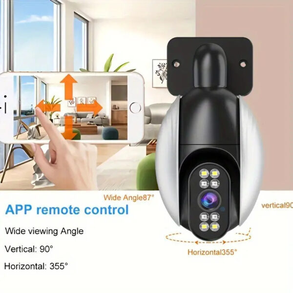 Camera de Segurança e Monitoramento - 1pc 2.4G & 5G Wi-Fi Security Camera, Wireless 2MP HD CCTV IP Camera, Full 2-Way Audio, Infrared Night Vision - Image 7
