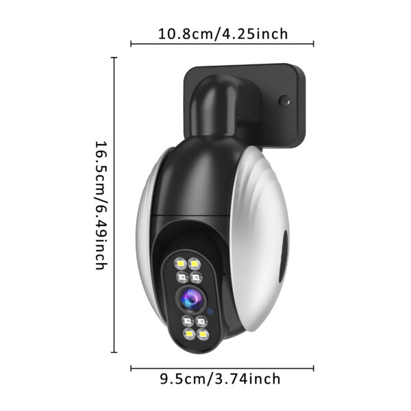 Camera de Segurança e Monitoramento - 1pc 2.4G & 5G Wi-Fi Security Camera, Wireless 2MP HD CCTV IP Camera, Full 2-Way Audio, Infrared Night Vision - Image 2