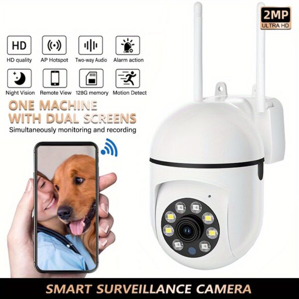 Camera de Vigilancia para Pets - 5GHz/2.4GHz Dual-Band Wi-Fi Indoor Security Camera, 2K Pet Camera - Image 4