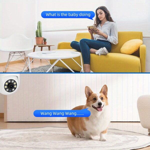 Camera de Vigilancia para Pets - 5GHz/2.4GHz Dual-Band Wi-Fi Indoor Security Camera, 2K Pet Camera - Image 10