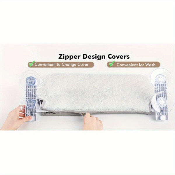 Cama de janela dobrável para gatos - Reversible Hammock Bed for Indoor Cats, Easy Assembly - Image 8