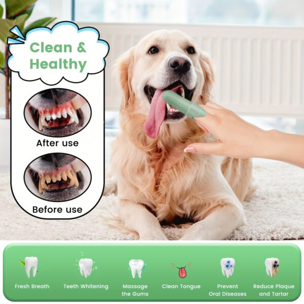 Escova de Dentes 360 graus para Pets - Dog and Cat Toothbrush, 360 Degree Cleaning Finger Toothbrush, Dental Care - Image 4