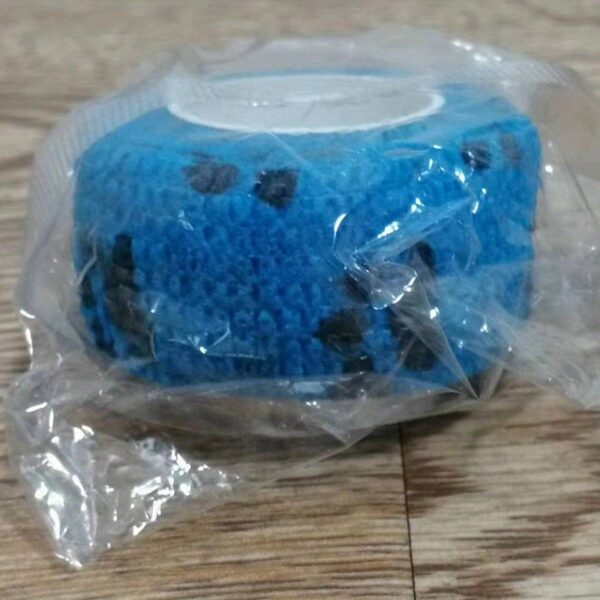 Ligaduras Elásticas Respiráveis - 1Roll Paw Print Pet Bandage Self-adhesive Breathable Elastic Bandages Protection Dog Cat - Image 7