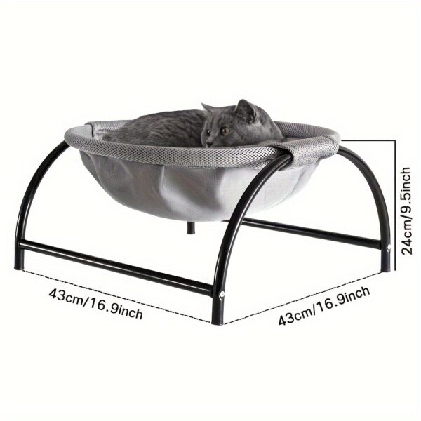 Cama de Rede Suspensa para Gatos - Cat Bed Pet Hammock, Stable And Breathable Easy To Assemble Pet Supplies For Indoors And Outdoors - Image 3