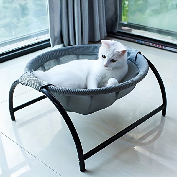 Cama de Rede Suspensa para Gatos - Cat Bed Pet Hammock, Stable And Breathable Easy To Assemble Pet Supplies For Indoors And Outdoors - Image 5