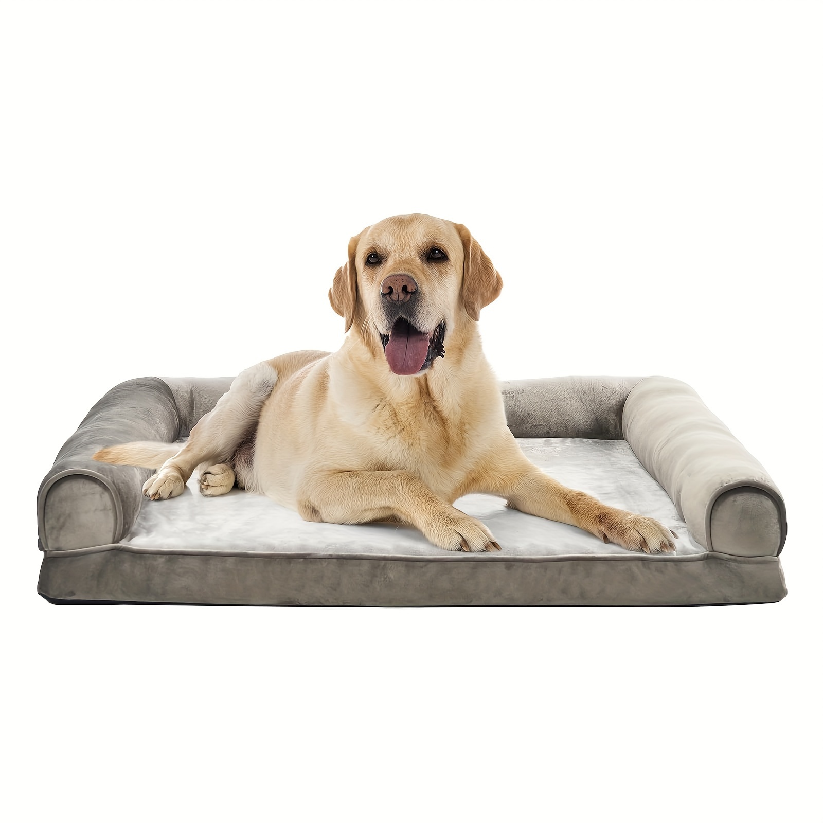 Cama ortopédica para Caes Grandes – Orthopedic Dog Beds For Large Dogs, Memory Foam Bed With Sides