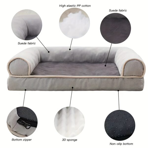 Cama ortopédica para Caes Grandes - Orthopedic Dog Beds For Large Dogs, Memory Foam Bed With Sides - Image 6