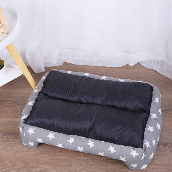Cama Macia de Pelúcia para Cães e Gatos - Star-Patterned Pet Bed, Soft Plush Dog/Cat Lounger, Non-Slip Bottom - Image 13