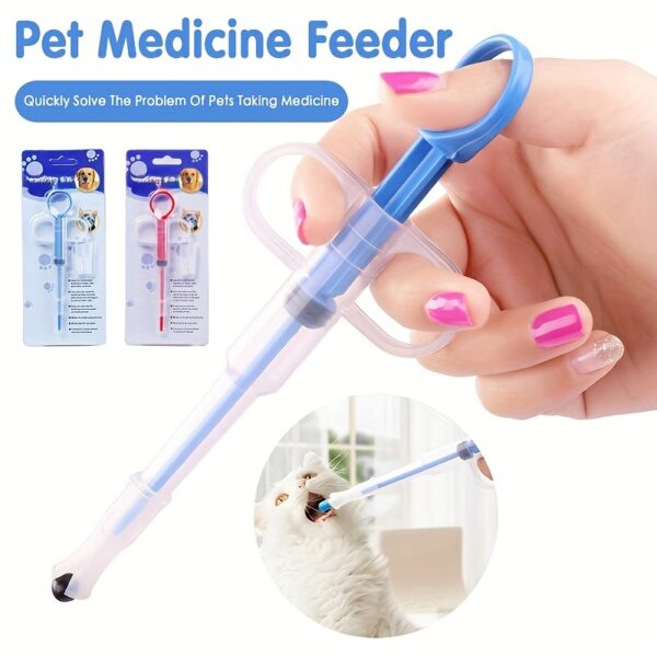 Seringa de Alimentação e Medicamentos - 1pc Random Color Pet Medicine Feeder, Pet Tablet Syringe Feeder - Image 7